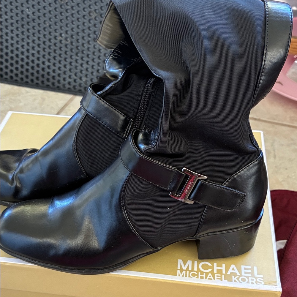 Michael Kors Black Ankle Boots with Buckle